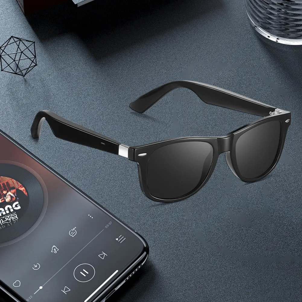 AI Smart Translate Eyeglasses IP67 Waterproof Portable Music Play Glasses Rechargeable Wireless Sports Sun Glasses for Men Women
