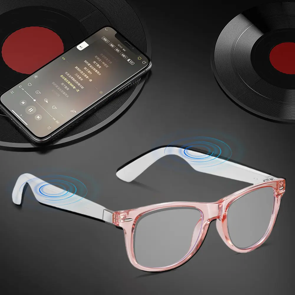 AI Smart Translate Eyeglasses IP67 Waterproof Portable Music Play Glasses Rechargeable Wireless Sports Sun Glasses for Men Women