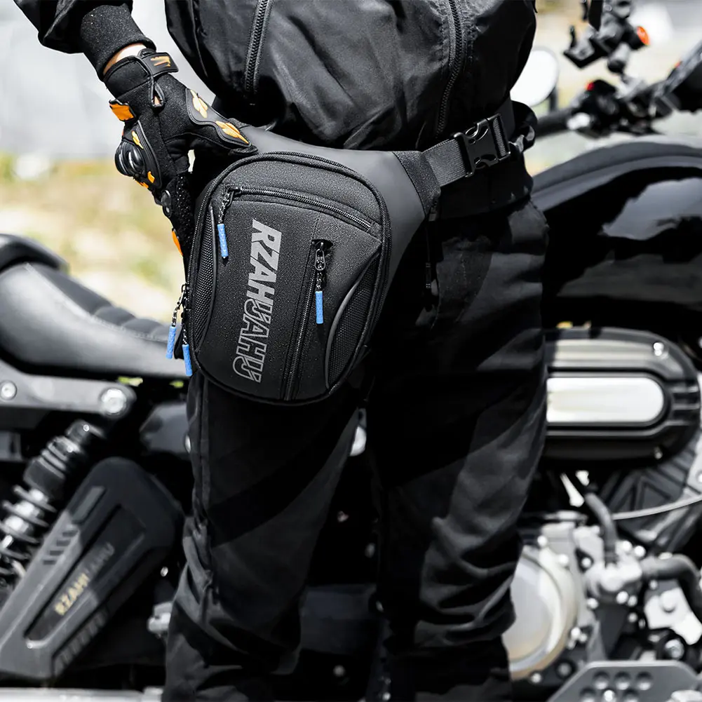 Motorcycle Drop Leg Bag Waterproof Motorbike Riding Chest Bag Adjustable Motorcycle Crossbody Bag for Hiking Camping Fishing