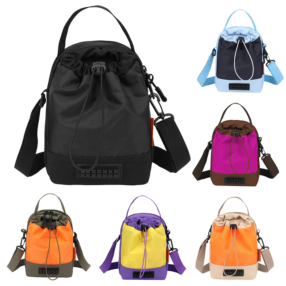 Unisex Shoulder Bag Water Bottle Holder Casual Tote Bag Water Bottle Carrier Bag Outdoor Travel Pouch for Walking Hiking Cycling