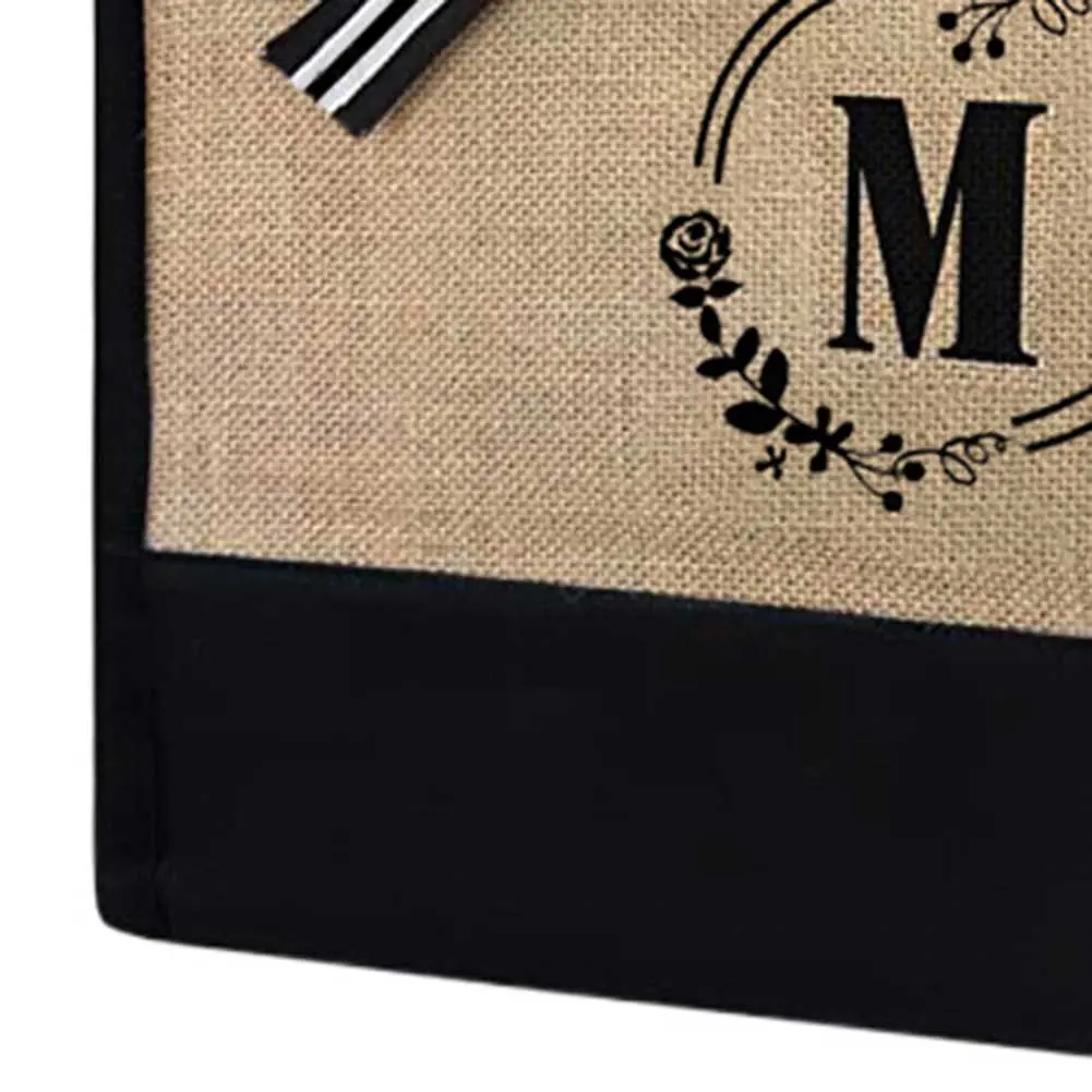 Women Jute Tote Bag Summer Beach Bag Large Capacity Fashion Shopping Bag Linen Travel Handbag for Teachers Friends Bridesmaids