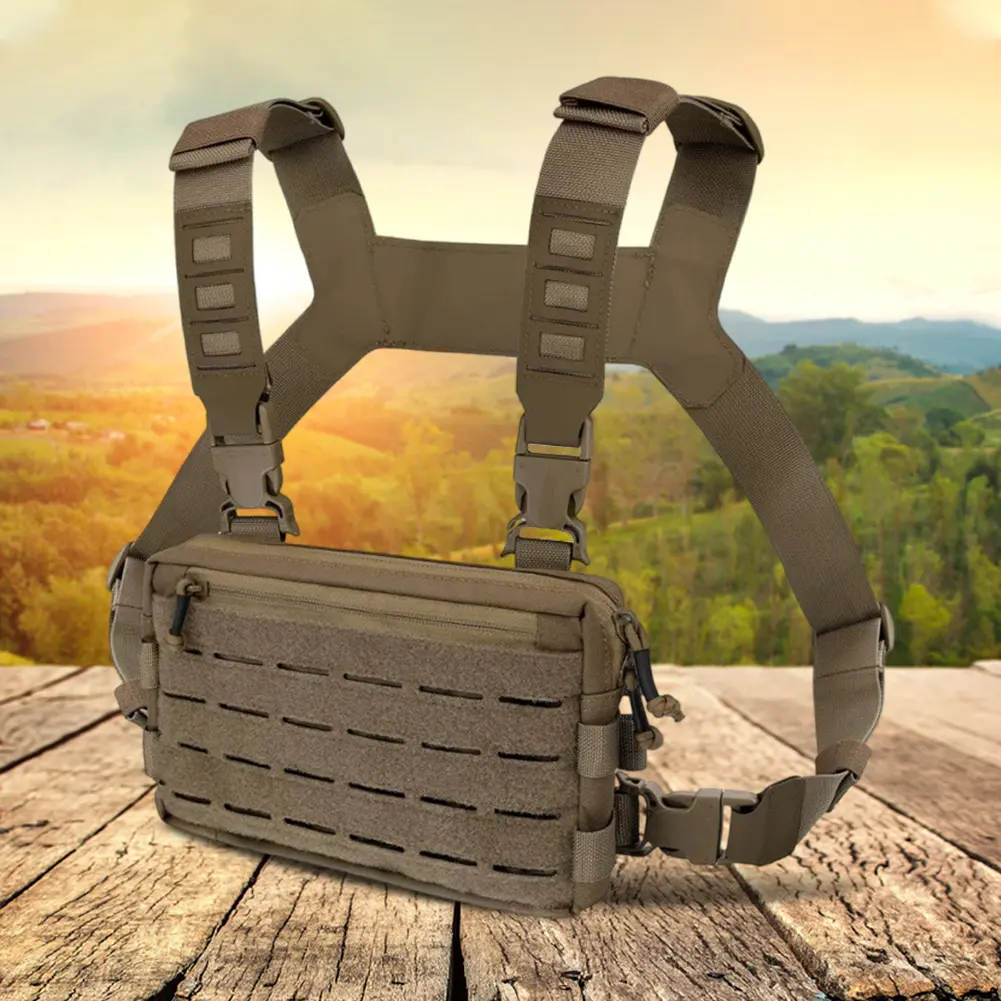 Outdoor Sports Chest Bag Large Capacity Cycling Chest Bag Multifunctional Vest Chest Bag Travel Commute Sports Backpack