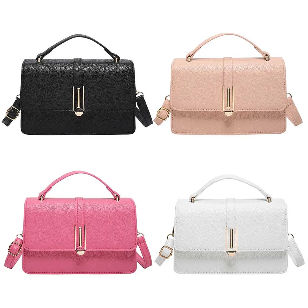 Women PU Shoulder Bag Fashion Tote Bag Adjustable Strap Stylish Crossbody Bag Solid Color Simple Messenger Bag Slouchy Hobo Bag