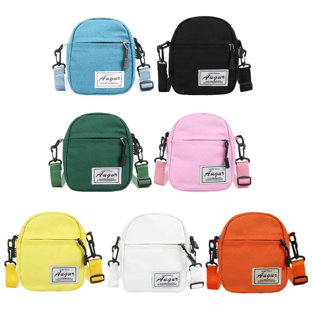 Women Casual Canvas Patchwork Mini Shoulder Messenger Bag Fashion Ladies Wallet
