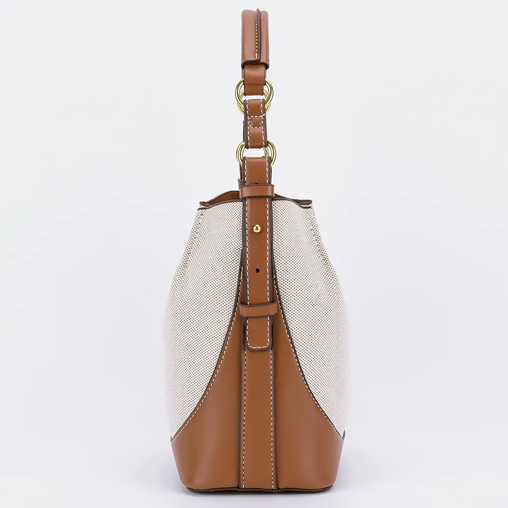 Women PU Bucket Bag Single Shoulder Bag Large Capacity Elegant Handbag Adjustable Strap Fashion Tote Bag for Outdoor Travel