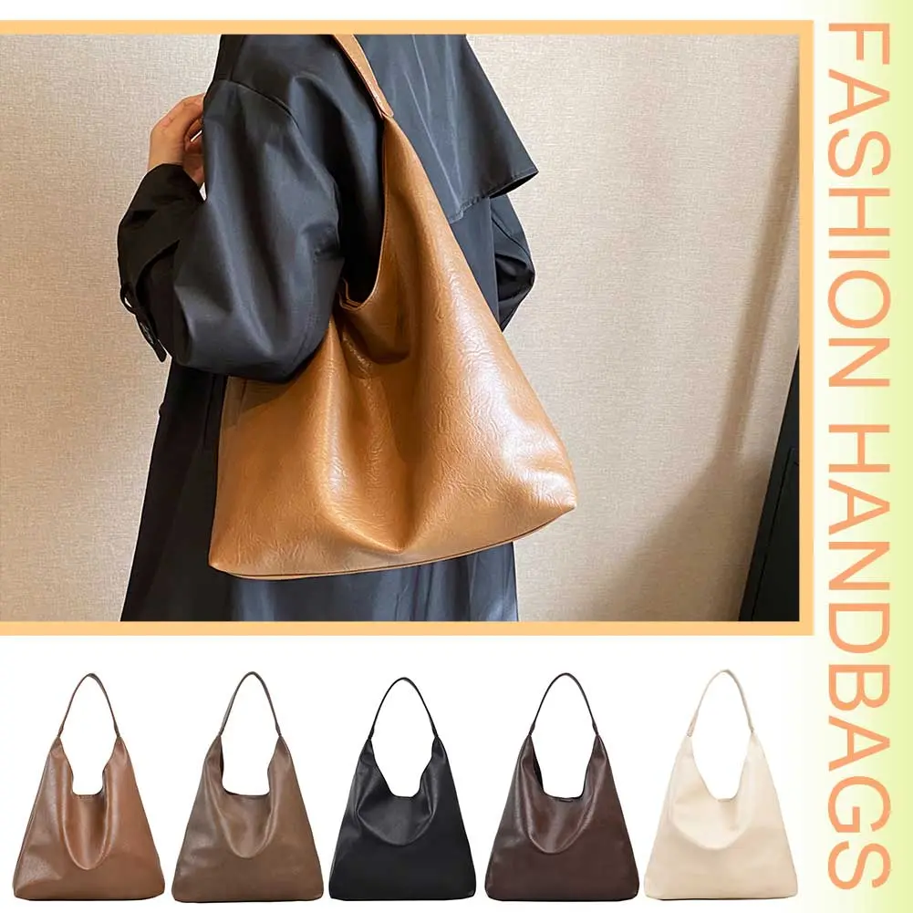 Retro Shoulder Bag Large Capacity PU Leather Casual Shoulder Purse with Purse Ladies Hobo Bag Crossbody Bag for Women and Girls