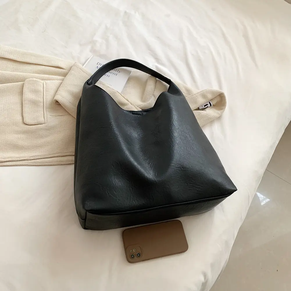Retro Shoulder Bag Large Capacity PU Leather Casual Shoulder Purse with Purse Ladies Hobo Bag Crossbody Bag for Women and Girls