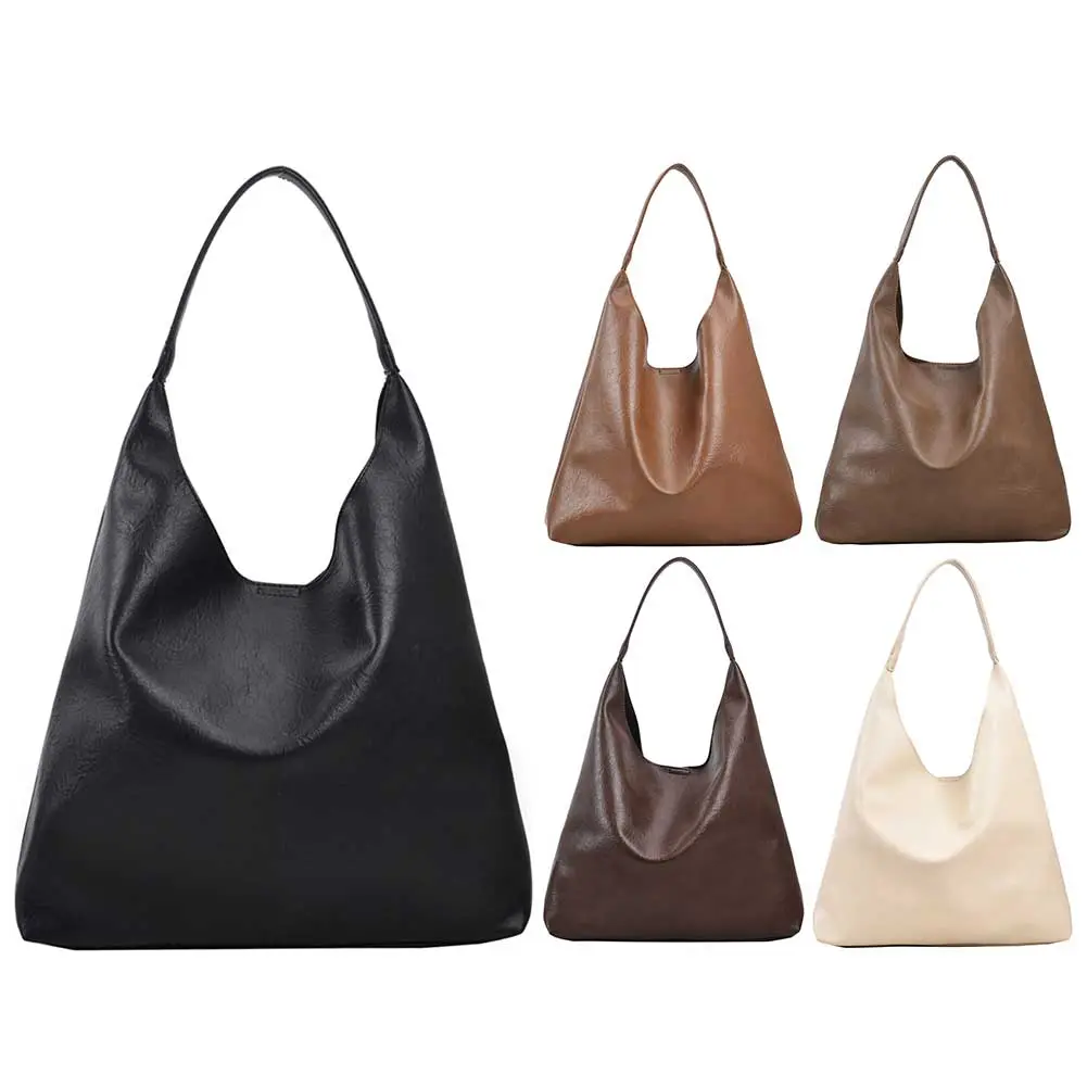 Retro Shoulder Bag Large Capacity PU Leather Casual Shoulder Purse with Purse Ladies Hobo Bag Crossbody Bag for Women and Girls