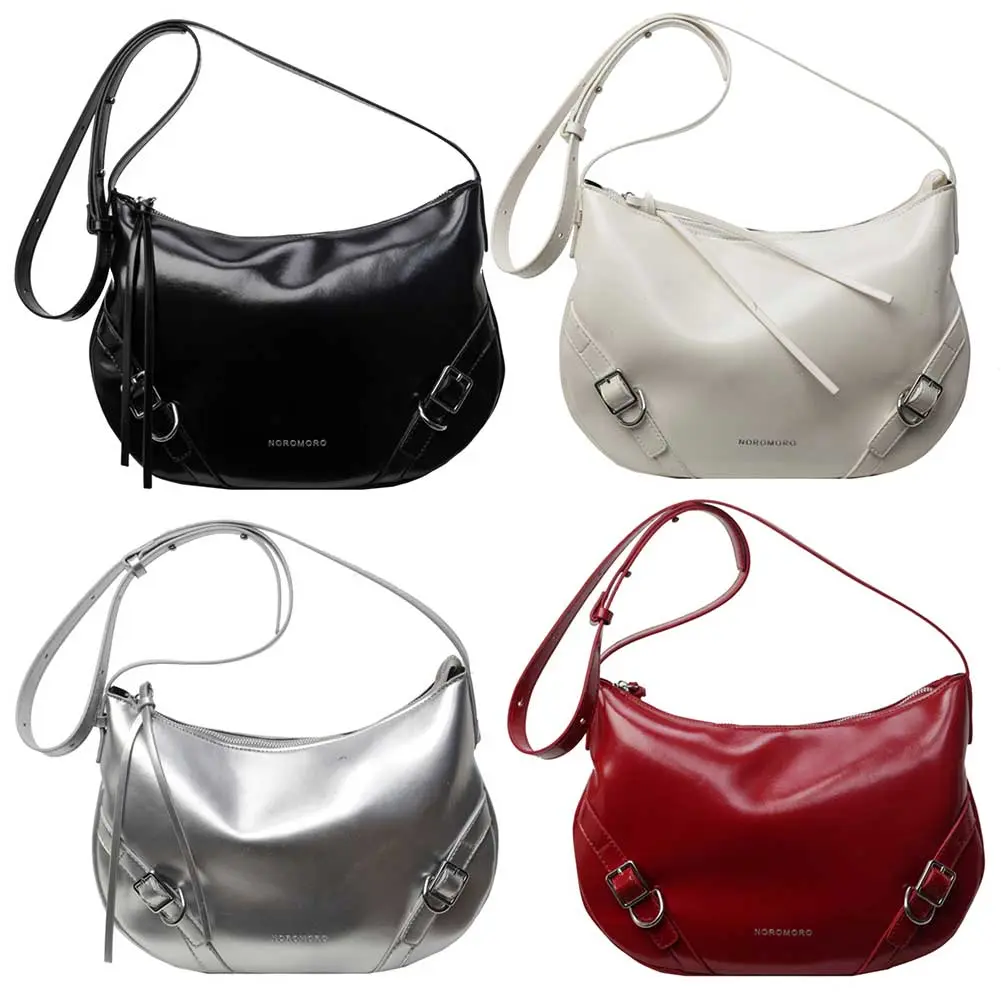Women PU Stylish Crossbody Bag Adjustable Strap Fashion Shoulder Bag Chic Hobo Bag Zip Closure for Outdoor Travel