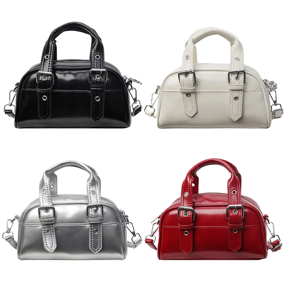 Women PU Stylish Crossbody Bag Adjustable Strap Simple Satchel Purse Solid Color Stylish Messenger Bags for Party Vacation