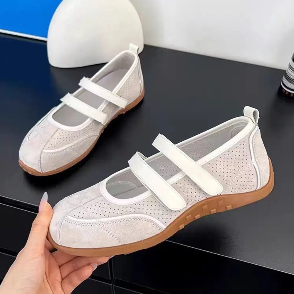Women Casual Loafers Non Slip Shallow Shoes Comfortable Ballet Sneaker Shoes Soft Walking Flats for Summer Beach