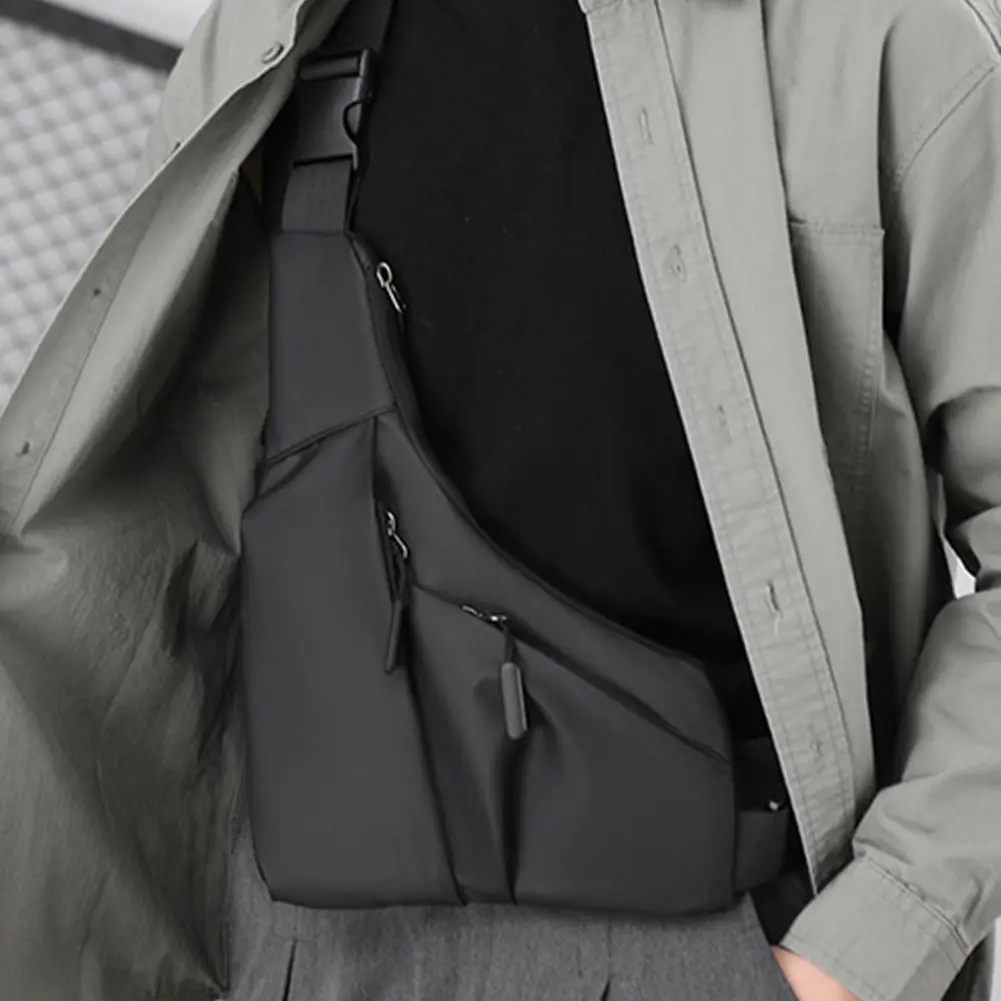 Anti Theft Travel Bag Small Waist Bag Adjustable Strap Multi-pocket Chest Bag Multi-pockets Crossbody Shoulder Bag for Women Men