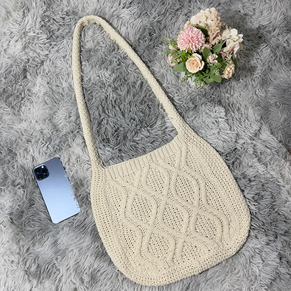 Fashion Ladies Daily Shoulder Bags Casual Solid Color Handbag Winter All Match Underarm Bags Shopping Supplies