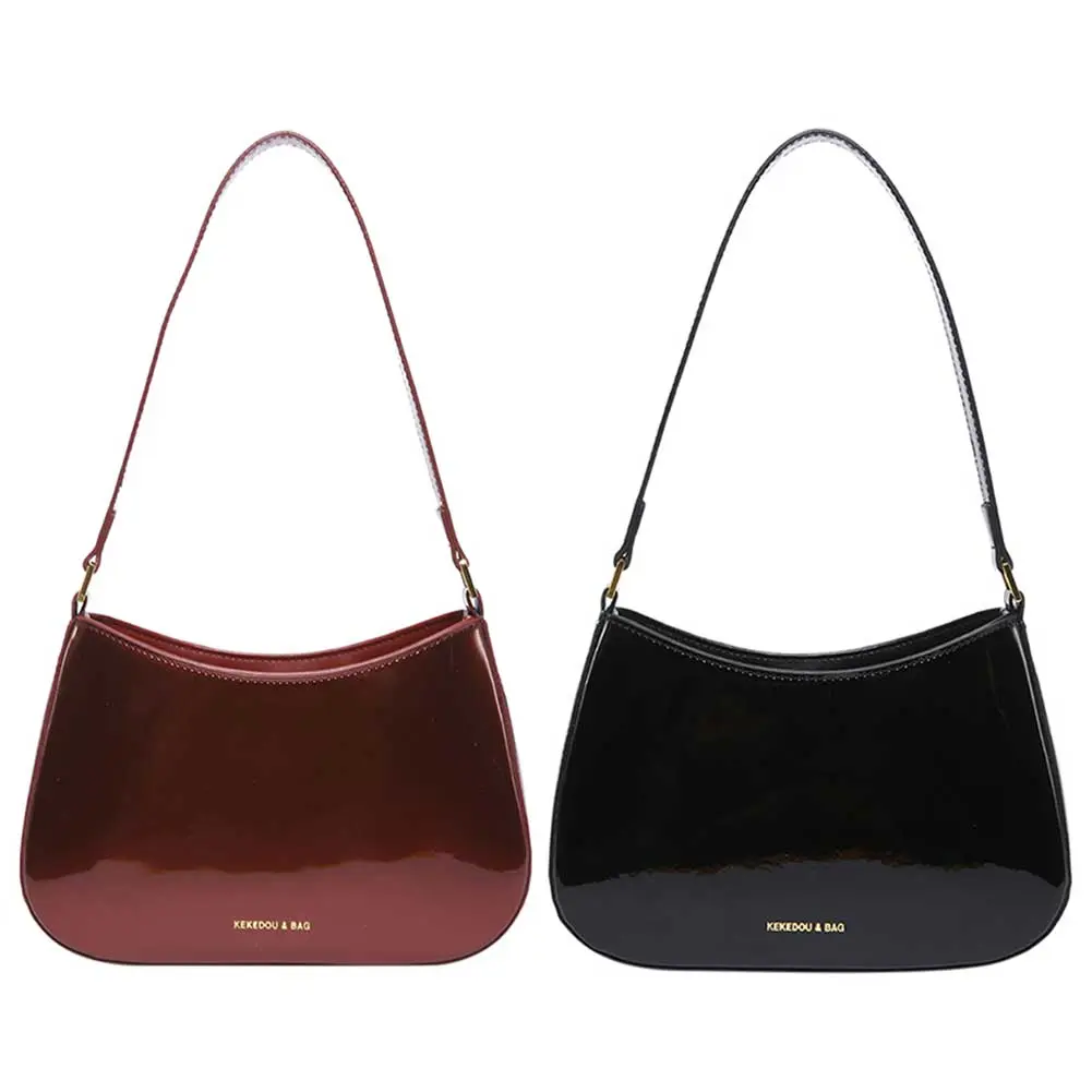 Women PU Shoulder Bag Fashion Underarm Bag Large Capacity Trendy Tote Handbag Hasp Closure Chic Hobo Bag Retro Shoulder Purse