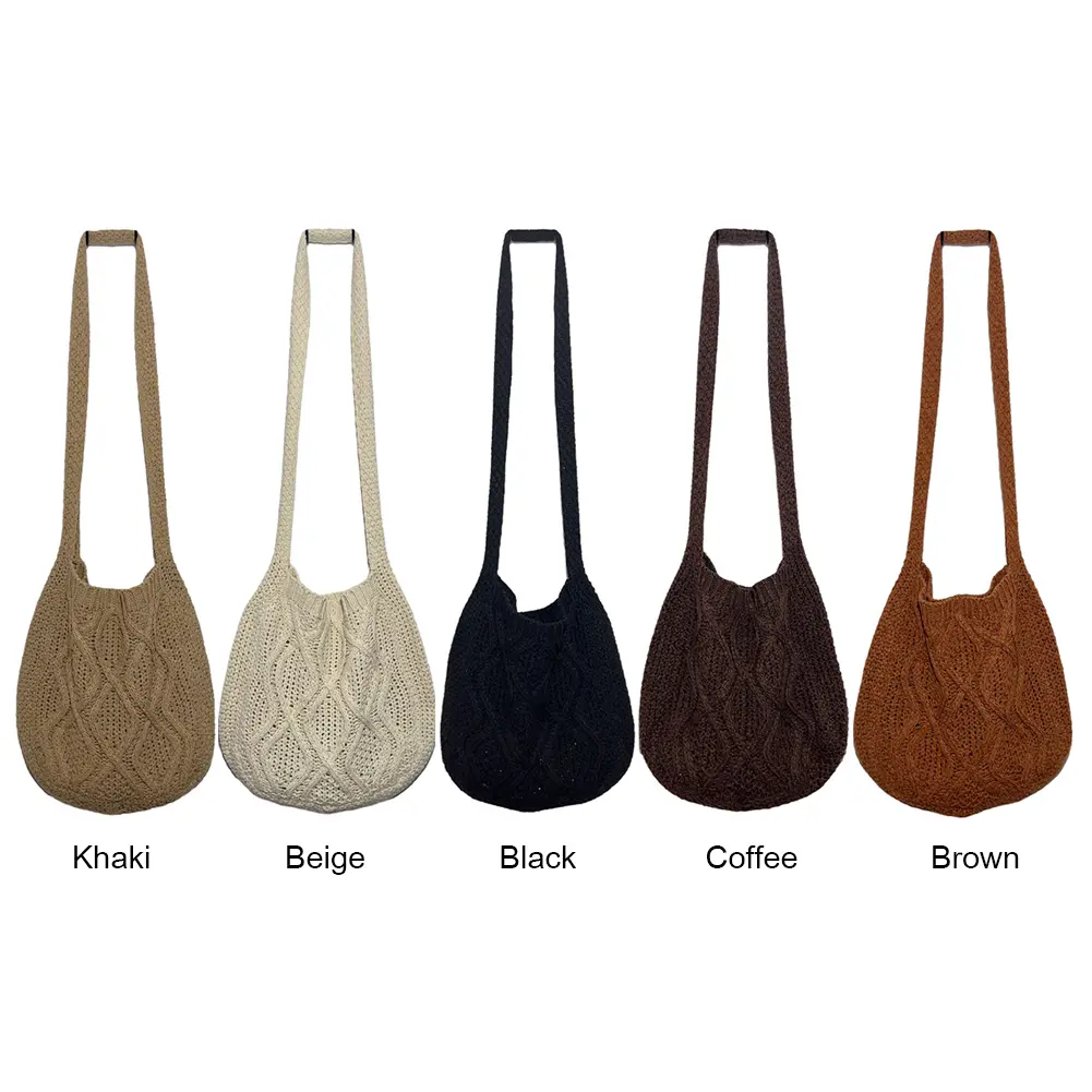 Fashion Ladies Daily Shoulder Bags Casual Solid Color Handbag Winter All Match Underarm Bags Shopping Supplies