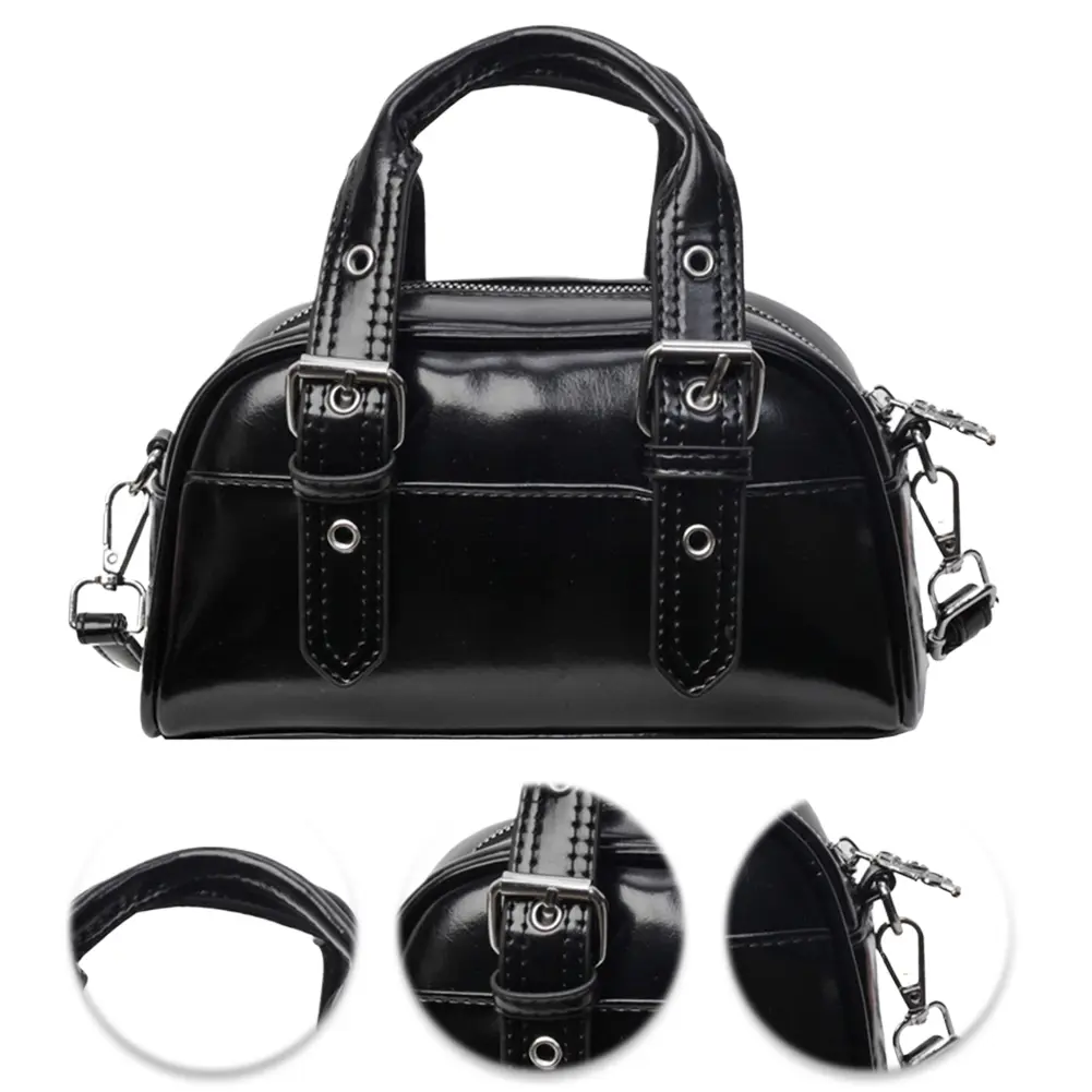 Women PU Fashion Shoulder Bag Adjustable Strap Stylish Crossbody Bag Solid Color Simple Satchel Purse for Party Vacation