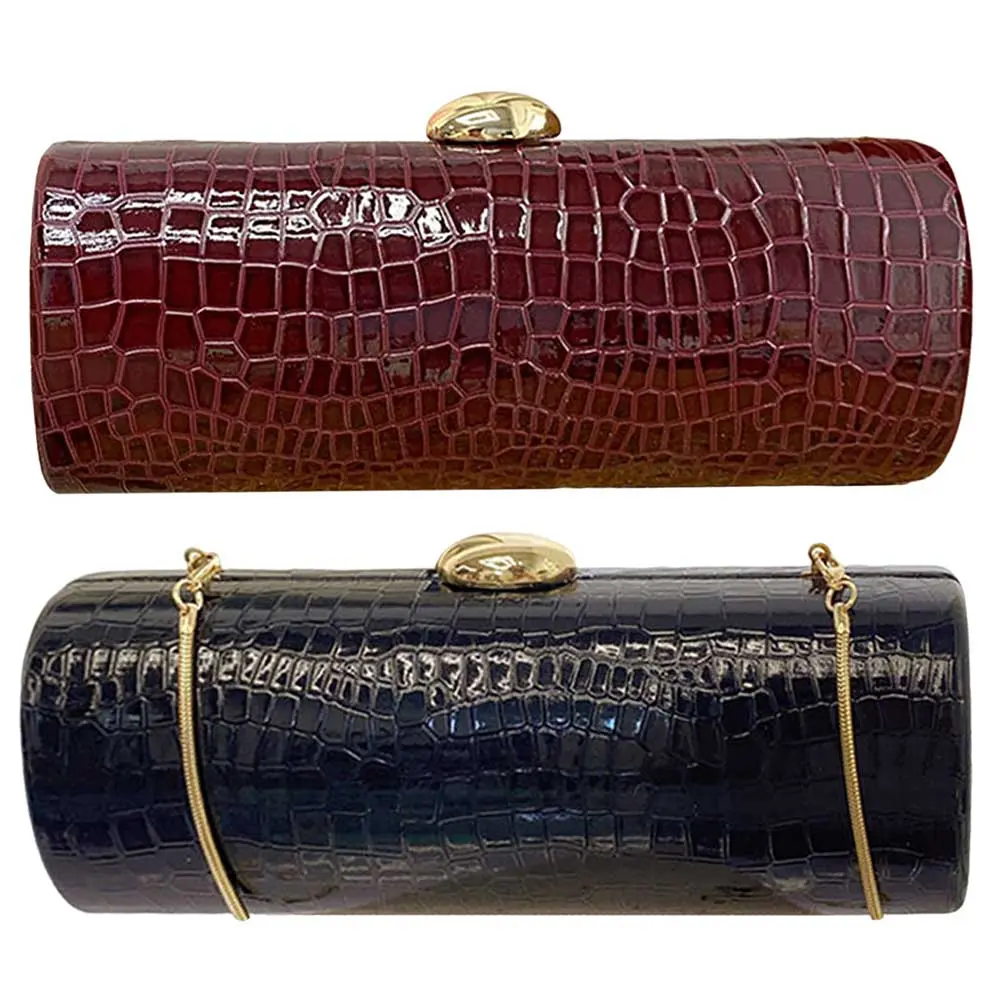 Women Vintage Clutch Bag Crocodile Pattern Trendy Clutch Purse PU Leather Retro Handbag Motorcycle Dating Party Bag
