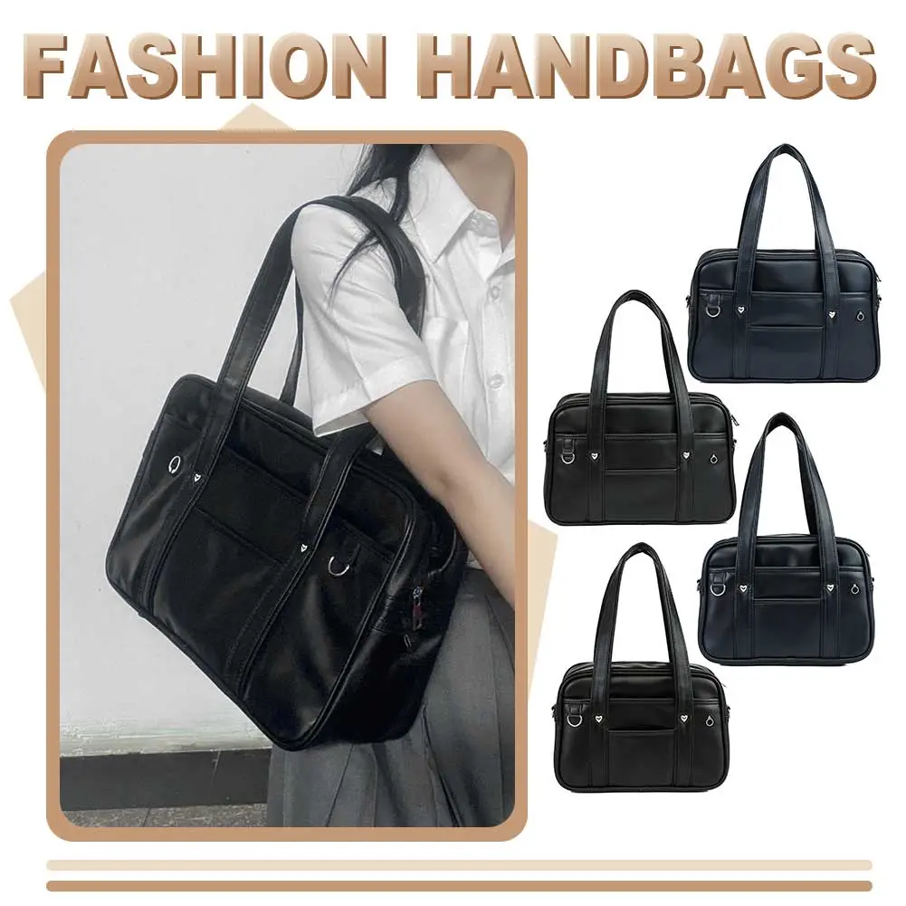Kawaii Cute Tote Bag PU Leather Large Waterproof Japanese School Bag Japanese Handbag Anime Purse for Student Anime Cosplay