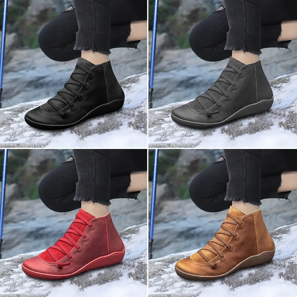 Women High Top Shoes Comfortable PU Leather Casual Sneakers Multifunction Platform Shoes Breathable for Outdoor Travel