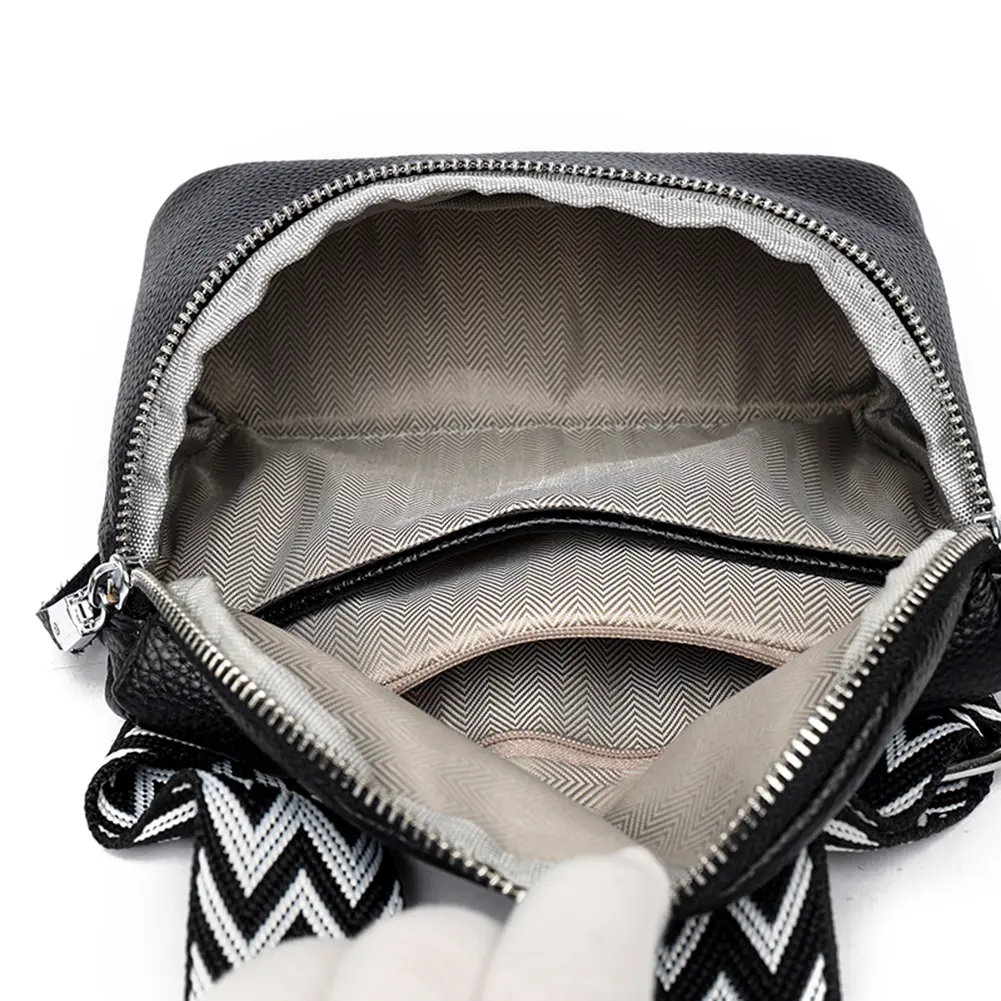 Women Fashion Sling Bag with Wide Strap Classic Dating Bag PU Leather Simple Shoulder Purse Commute Bag with Matching Clutch Set