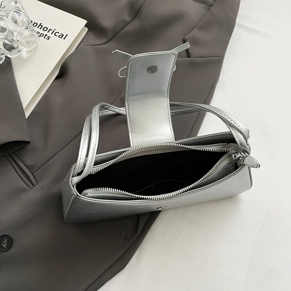 Women Casual Tote Handbag with Bow Leisure Armpit Handbag Solid Color Fashion Shoulder Purse Girls Outdoor Daily Bag