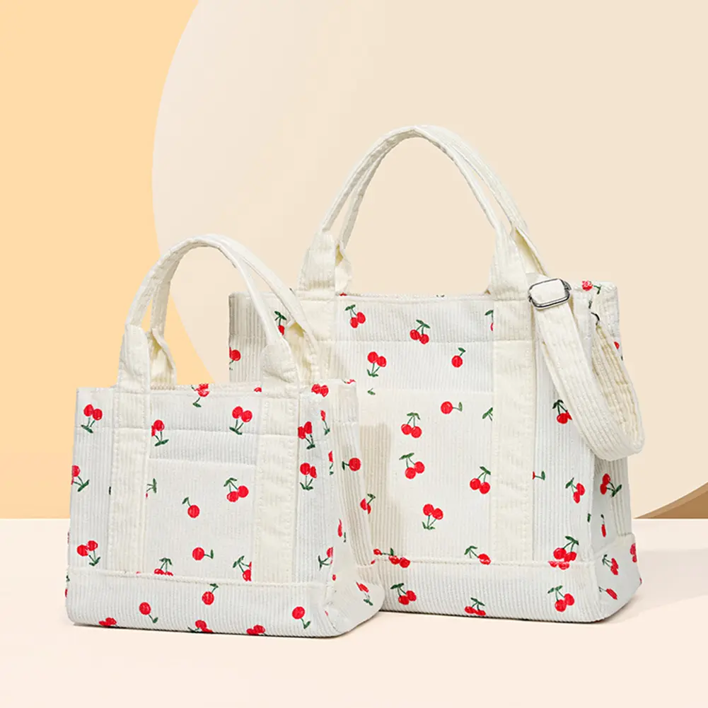 Hobo Bag for Women Adjustable Strap Crossbody Bag with Front Pocket Corduroy Tote Bag Zipper Satchel Bag for Work Travel