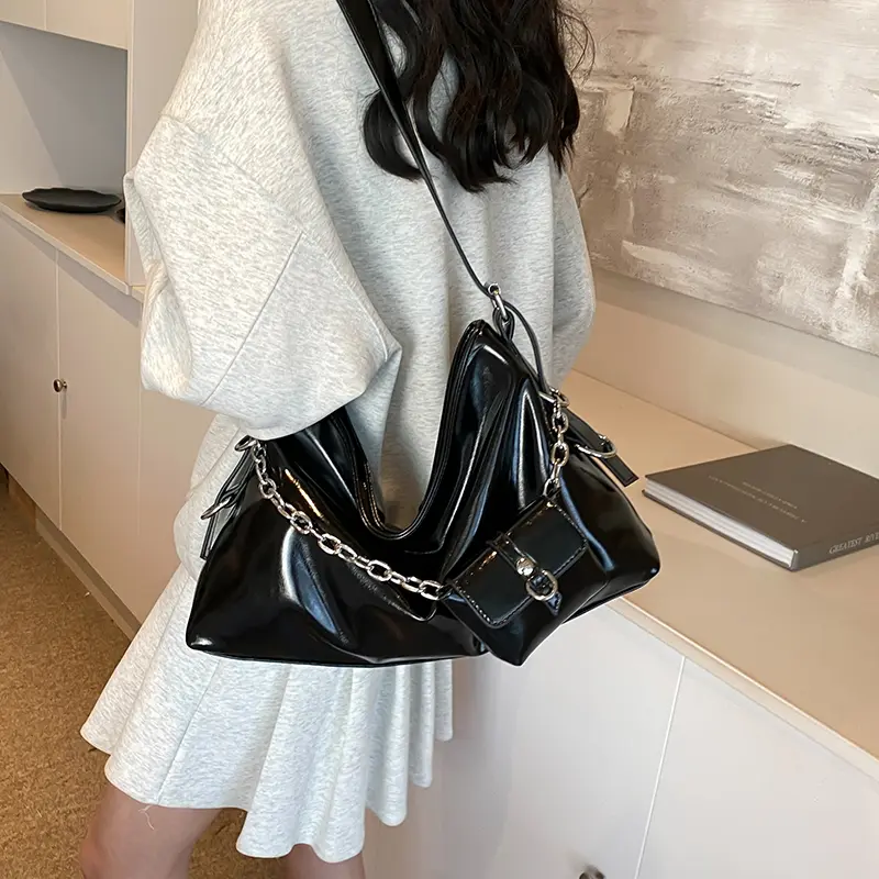 Ladies Trendy Shoulder Bag PU Leather Hobo Bag with Purse Crossbody Bag Large Capacity for Women