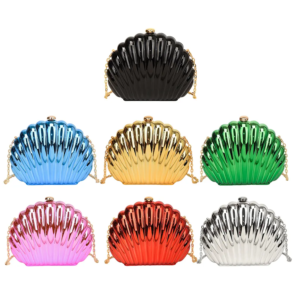 Detachable Chain Crossbody Bag Women Acrylic Metallic Shoulder Bag Clutch Purse for Wedding Cocktail Party Prom Satchel Purse