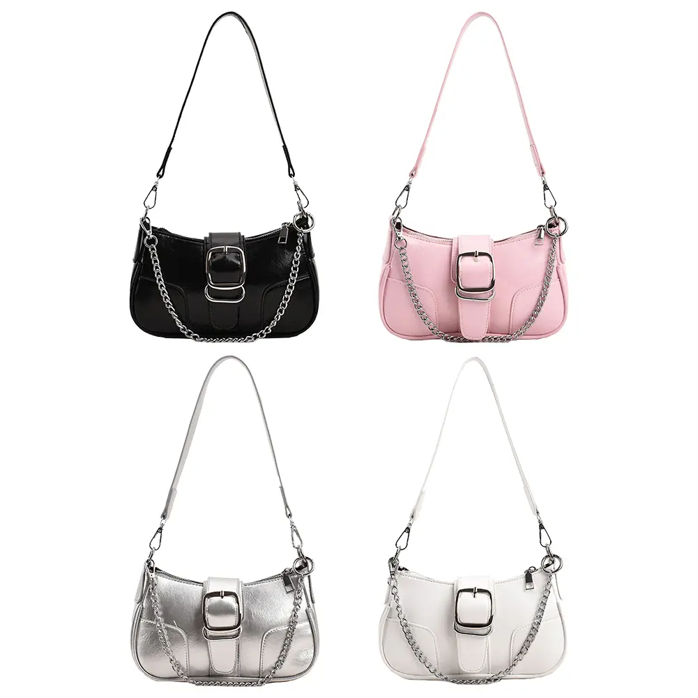 Women Small Tote Bag Versatile Elegant Clutch Bag Zipper Closure Solid Color Female Wedding Evening Bag