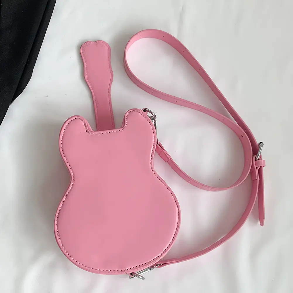 Women Violin Shape Crossbody Bag Versatile PU Leather Shoulder Bag Casual Quilted Hobo Bag Satchel Sling Bag Travel Backpack
