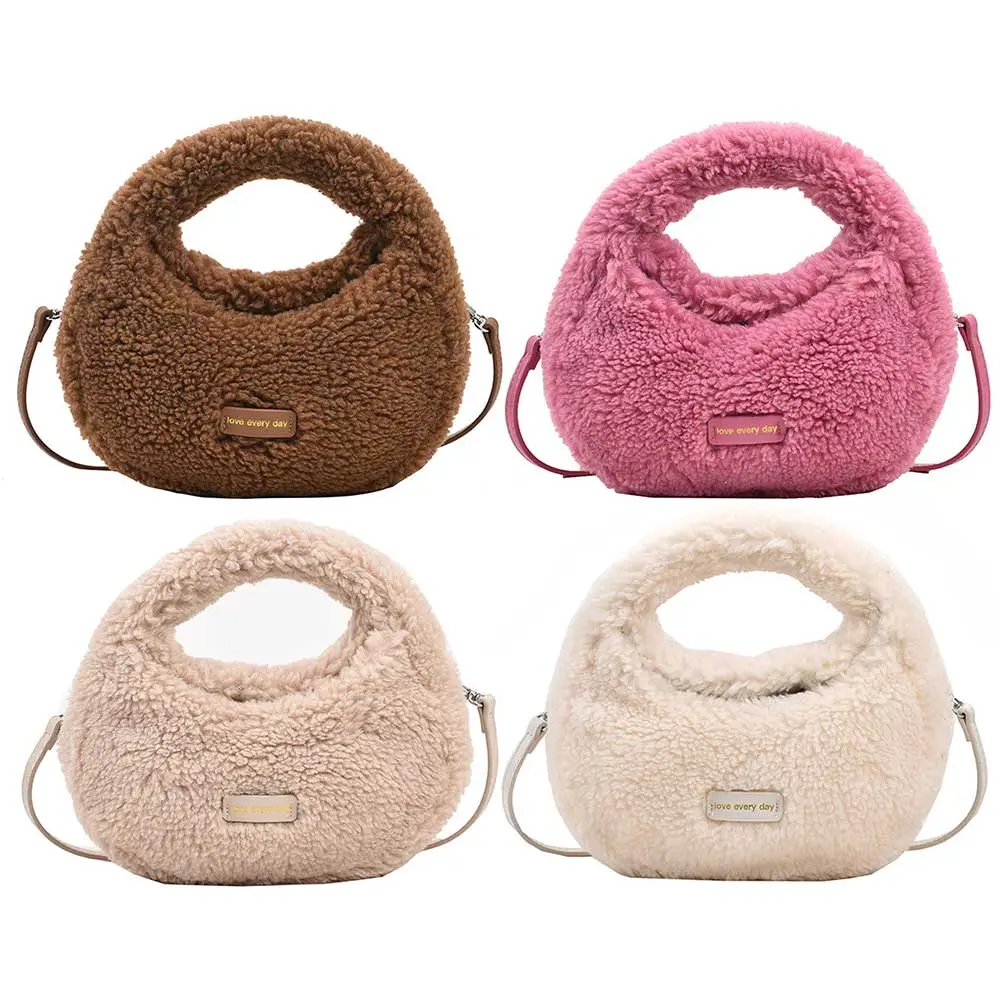 Women Fluffy Tote Handbag Cute Furry Crossbody Bag Casual Fuzzy Shoulder Bag Versatile Winter Dating Purse