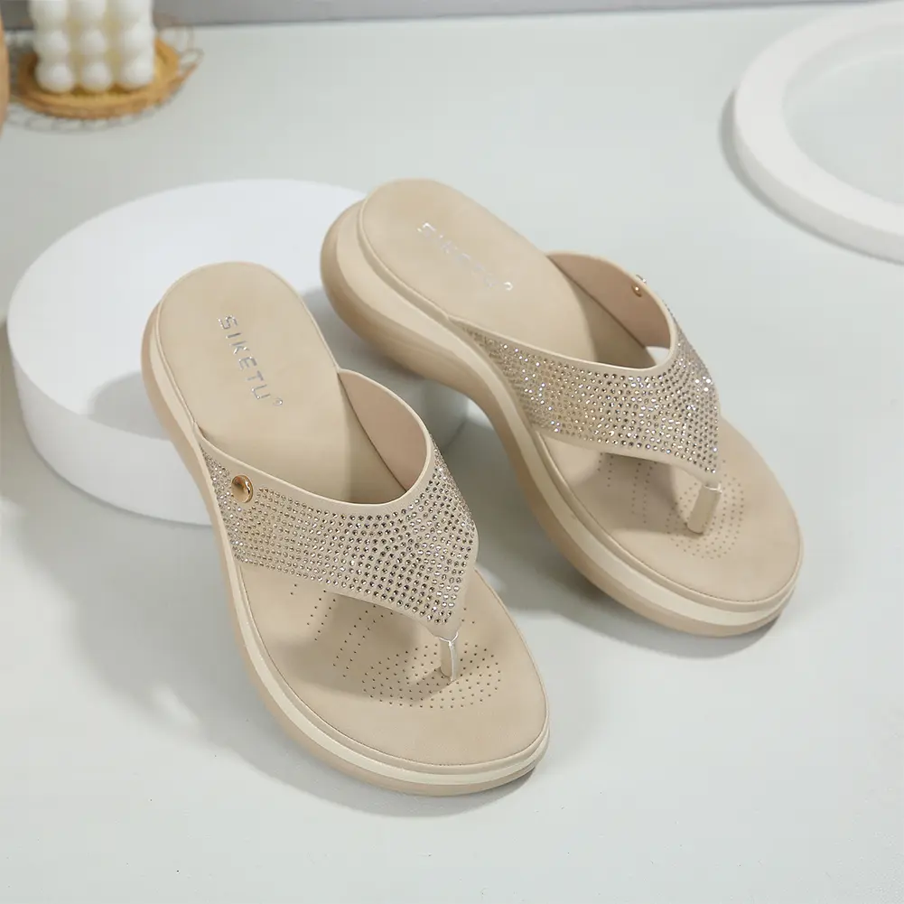 Women Flip Flops Thong Sandals Anti-Slip Comfortable Slippers Lightweight Clip Toe Beach Shoes for Spring Summer