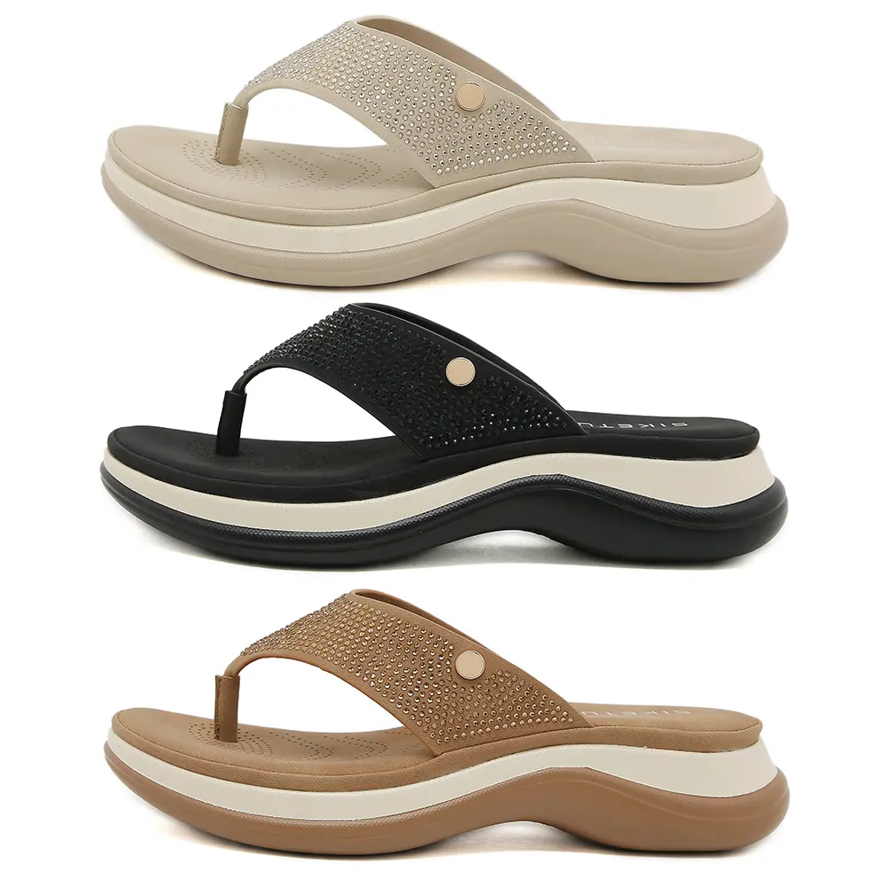 Women Flip Flops Thong Sandals Anti-Slip Comfortable Slippers Lightweight Clip Toe Beach Shoes for Spring Summer