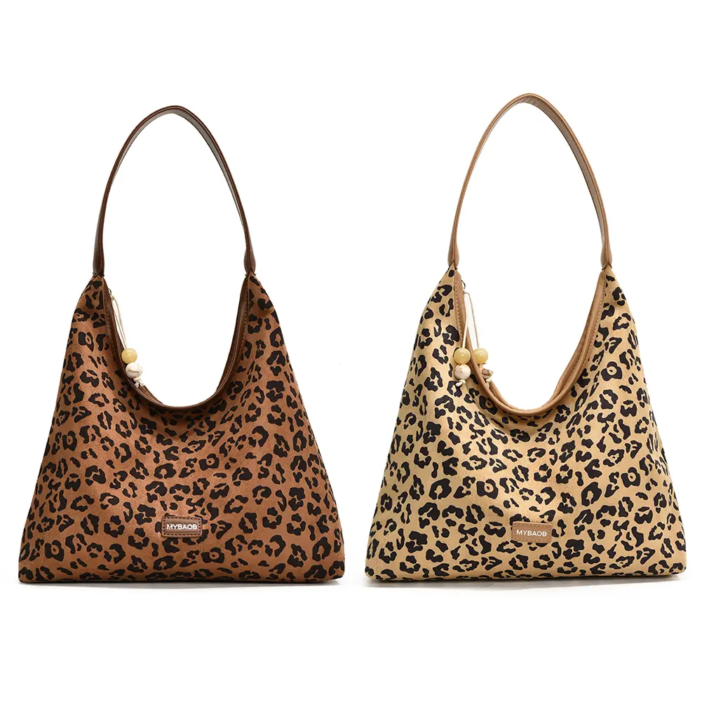 Tote Bag for Women Leopard Print Shoulder Bag PU Leather Large Capacity Handbag Hobo Bag for Commute Travel