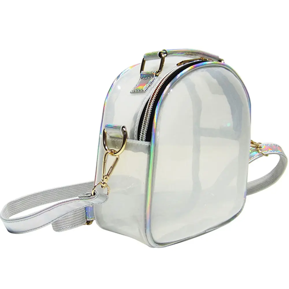 Transparent PVC Crossbody Bag Women Mini Jelly Clear Shoulder Phone Bags Purse Outdoor Business Traveling