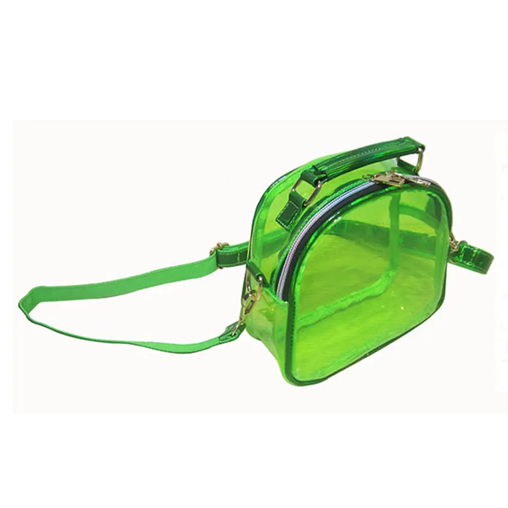 Transparent PVC Crossbody Bag Women Mini Jelly Clear Shoulder Phone Bags Purse Outdoor Business Traveling