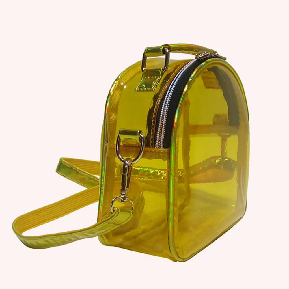Transparent PVC Crossbody Bag Women Mini Jelly Clear Shoulder Phone Bags Purse Outdoor Business Traveling