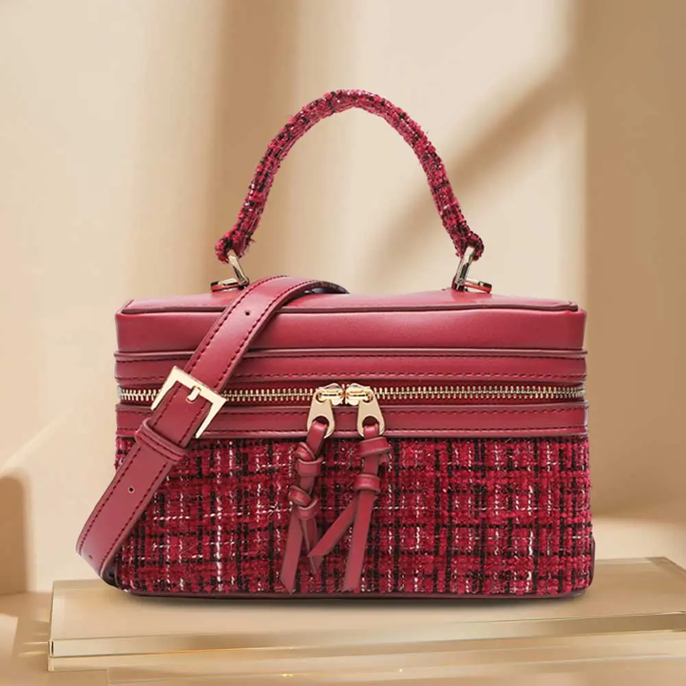 Women Fashion Shoulder Bag Large Capacity Simple Carrying Bag Adjustable Strap Chic Hobo Bag Dual Zipper Commuting Bag