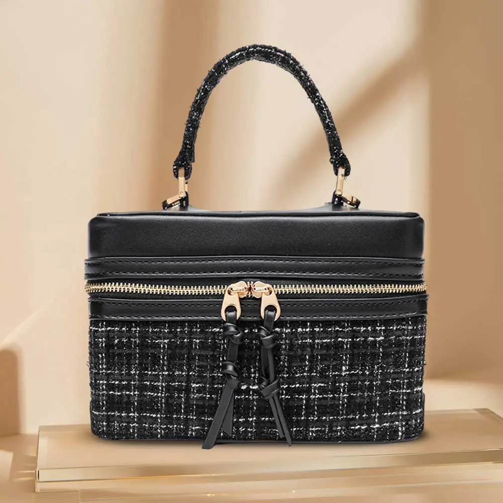 Women Fashion Shoulder Bag Large Capacity Simple Carrying Bag Adjustable Strap Chic Hobo Bag Dual Zipper Commuting Bag