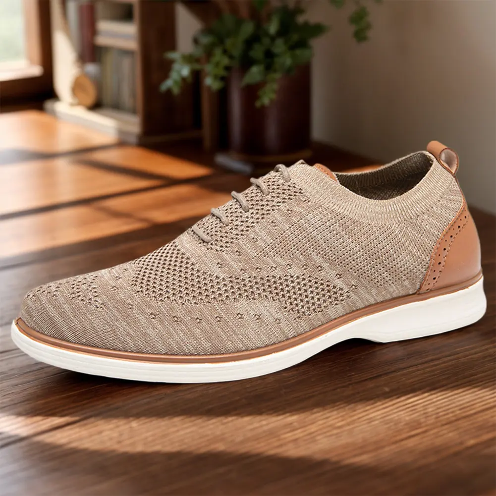 Men Casual Mesh Loafers Sports Shoes Anti Slip Lightweight Knitted Loafers Breathable Tennis Sneakers for Walking Jogging