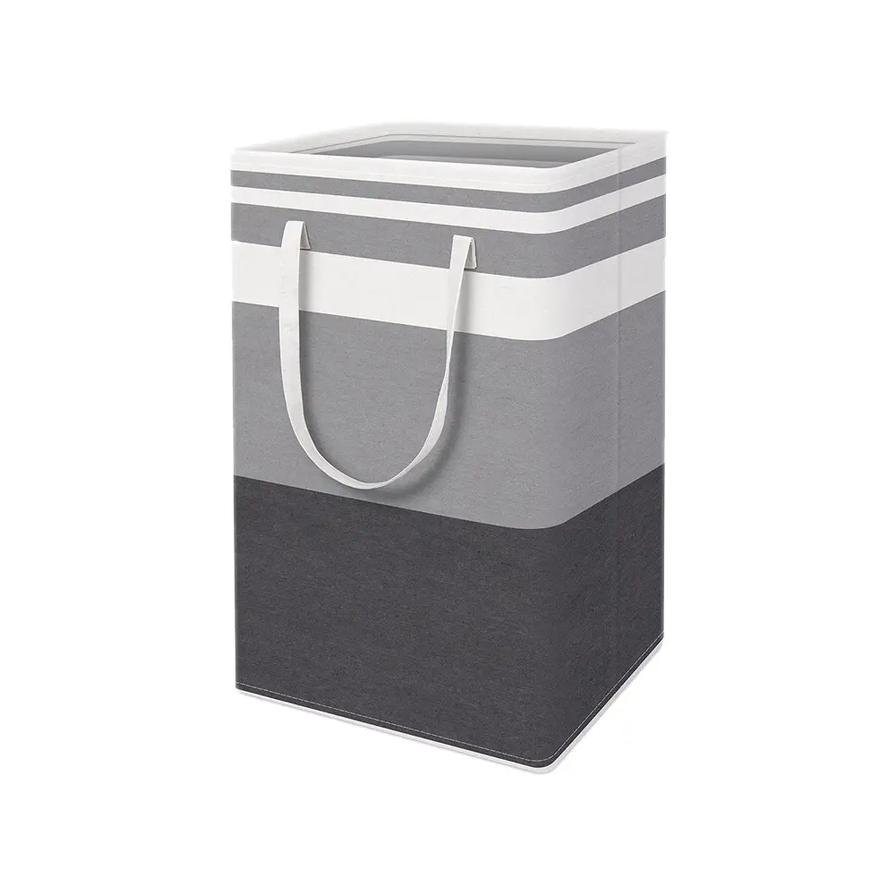 Foldable Clothes Organizer Basket Large Capacity Fabric Clothes Storage Bucket Waterproof with Handle for Bathroom Baby Room