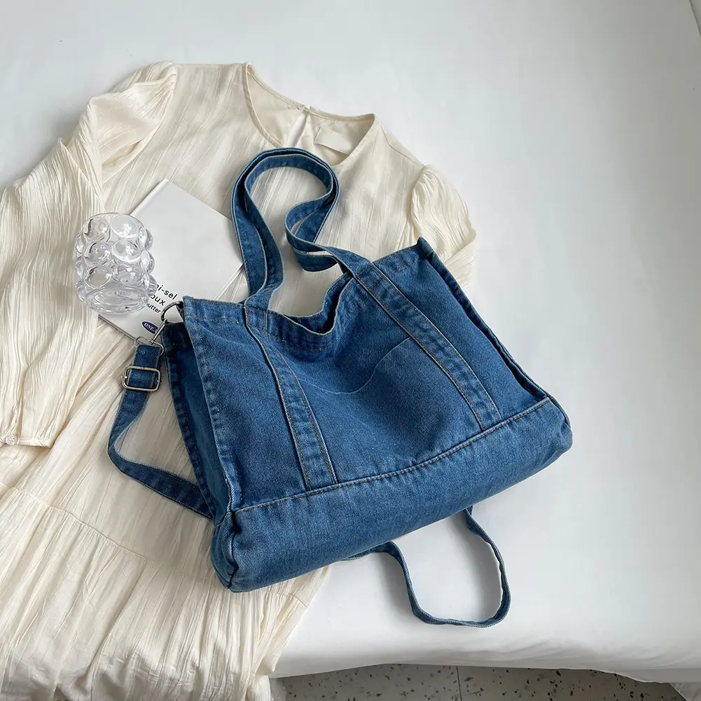 Women Vintage Tote Handbag Lightweight Retro Hobo Bag Large Capacity Versatile Casual Slouchy Shopping Bag