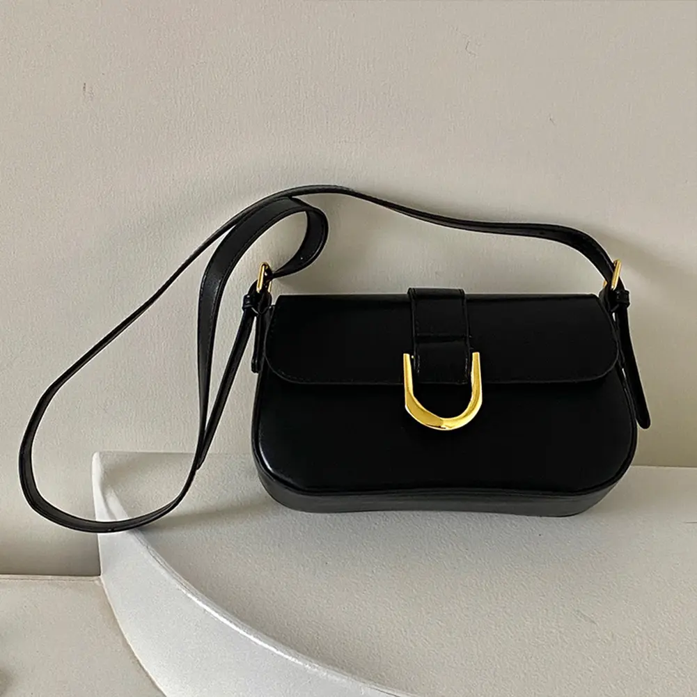 Women Flap Satchel Bag Strap Adjustable Patent Leather Shoulder Bag Casual Retro Armpit Bag Crossbody Sling Bag Daily Dating Bag