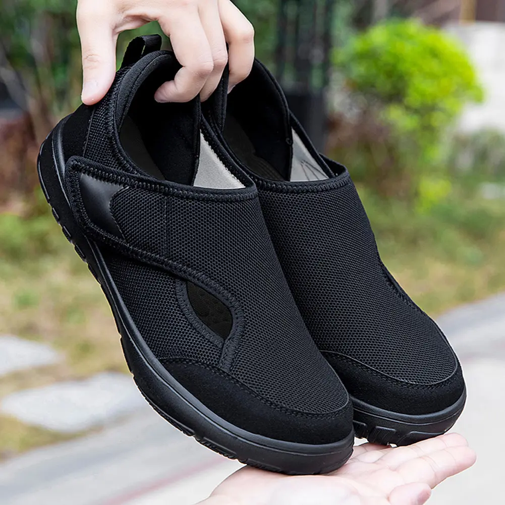 Diabetic Shoes Slip-On Orthopedic Shoes Non-Slip Lightweight Edema Sneakers Hook and Loop Sneakers for Plantar Fasciitis