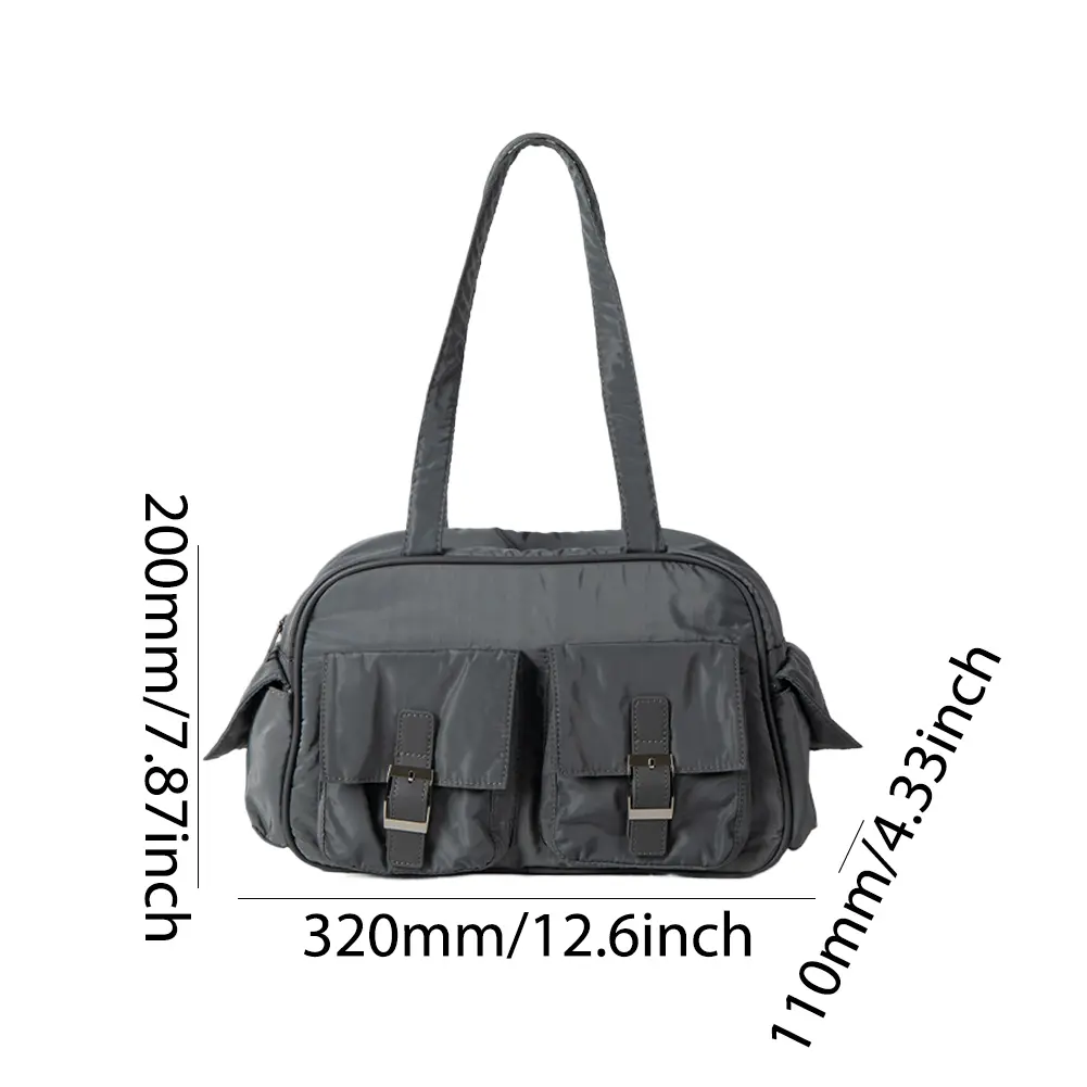 Casual Fashion Handbag Large Capacity Designer Tote Bag Multi Pockets Underarm Bag for Women for College Work Daily
