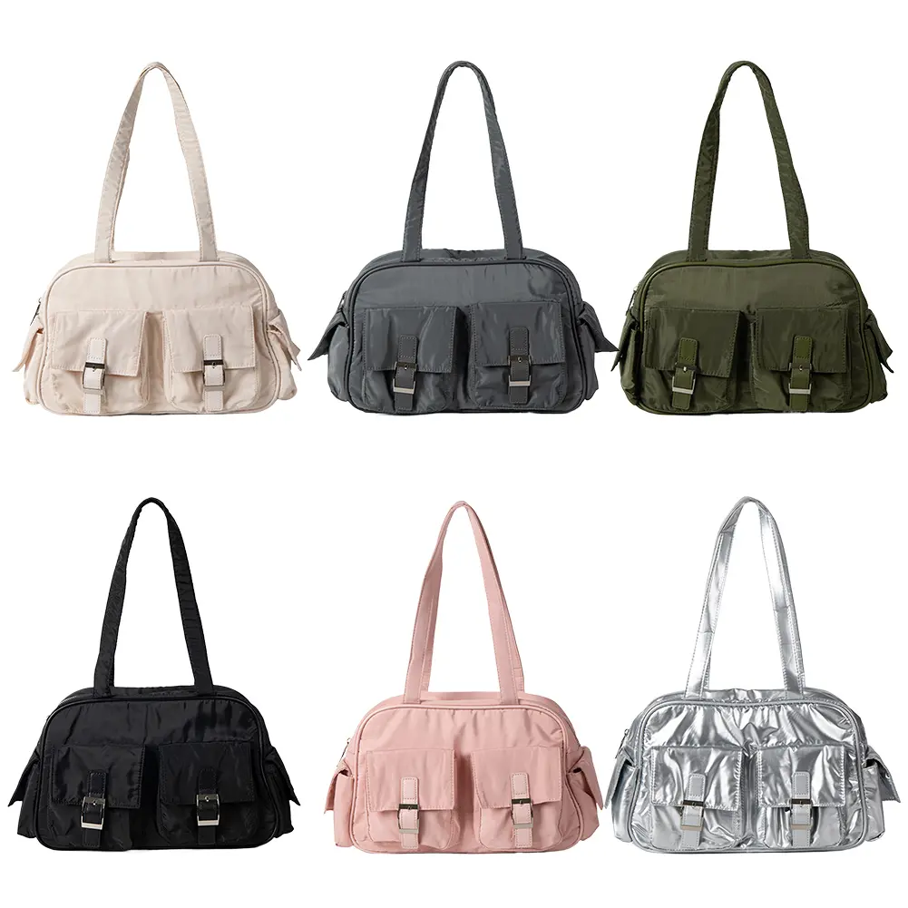 Casual Fashion Handbag Large Capacity Designer Tote Bag Multi Pockets Underarm Bag for Women for College Work Daily