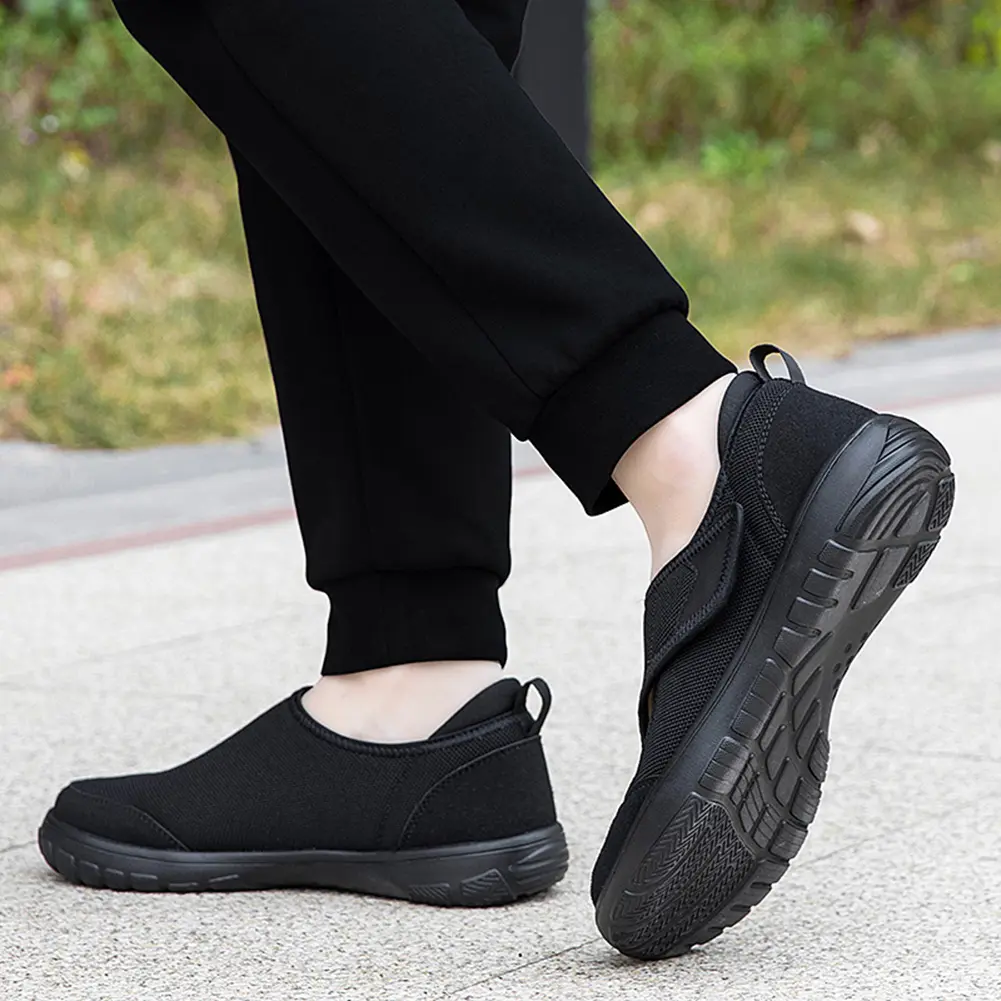 Diabetic Shoes Slip-On Orthopedic Shoes Non-Slip Lightweight Edema Sneakers Hook and Loop Sneakers for Plantar Fasciitis