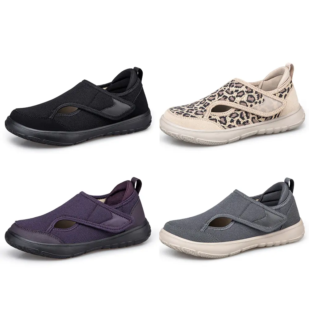 Diabetic Shoes Slip-On Orthopedic Shoes Non-Slip Lightweight Edema Sneakers Hook and Loop Sneakers for Plantar Fasciitis