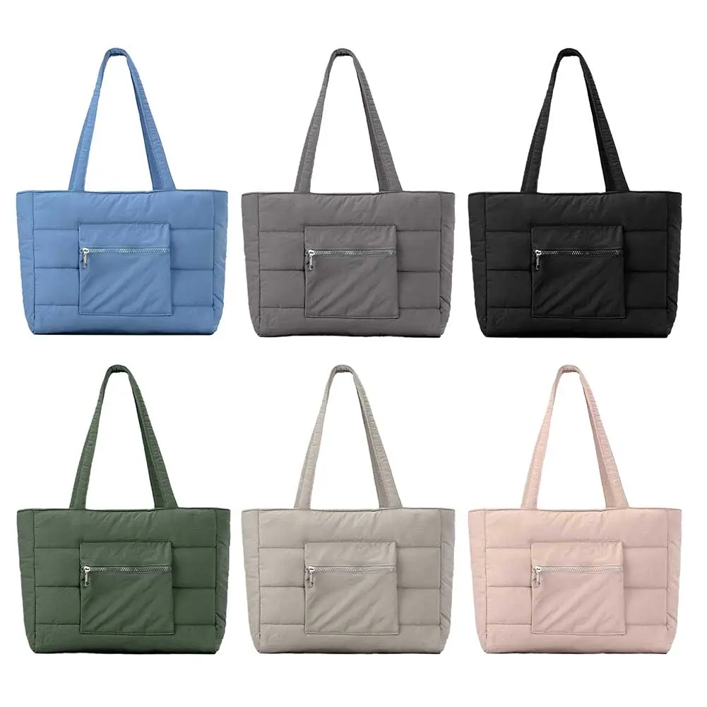 Puffer Tote Bag Quilted Shoulder Bag Handbag Lightweight Everything Everyday Bag Carryall Bag for Women Work Shopping Travel