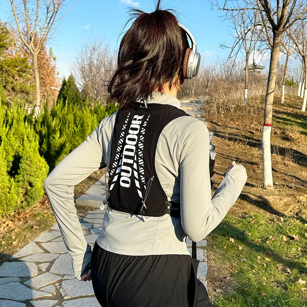5L Hydration Backpack Wear Resist Hiking Nylon Pouch Breathable Lightweight Running Bag Marathon Cross-Country Running Backpack